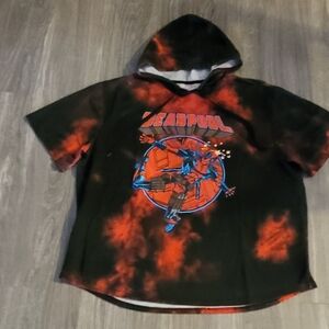 Marvel Men's Deadpool Falling Short Sleeve Hoodie